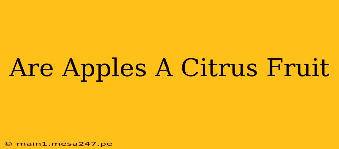 Are Apples A Citrus Fruit