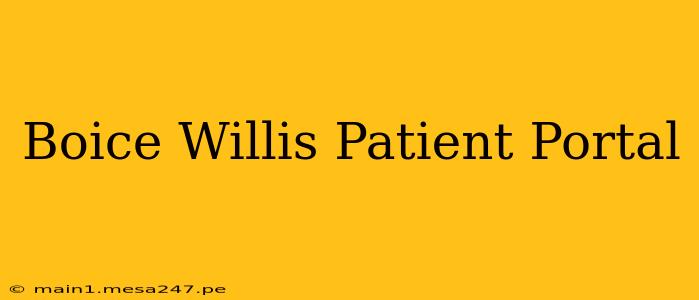 Boice Willis Patient Portal