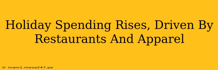 Holiday Spending Rises, Driven By Restaurants And Apparel