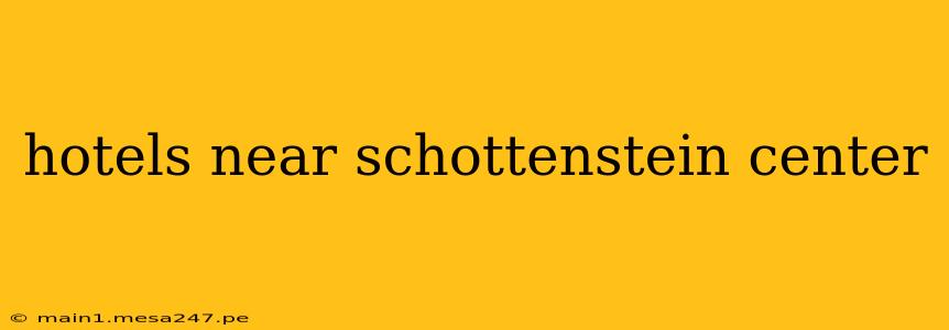 hotels near schottenstein center