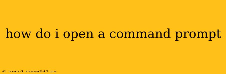 how do i open a command prompt