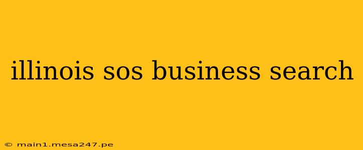 illinois sos business search