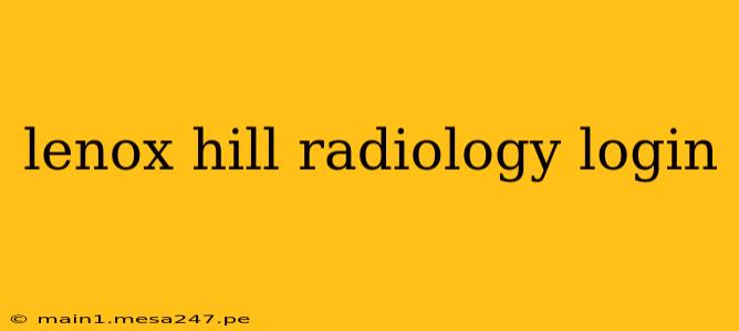 lenox hill radiology login