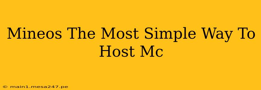Mineos The Most Simple Way To Host Mc