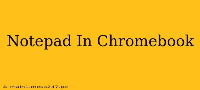 Notepad In Chromebook