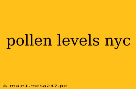 pollen levels nyc