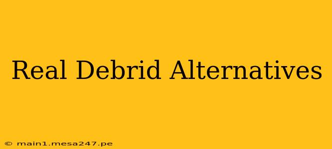 Real Debrid Alternatives