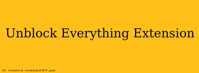 Unblock Everything Extension